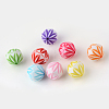 Craft Style Acrylic Corrugated Beads SACR-S845-M-1