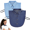 2Pcs 2 Colors Detachable Cloth Women's False Collar DIY-CP0014-06-1