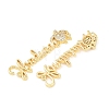 Brass Micro Pave Clear Cubic Zirconia Connector Charms KK-F931-29A-G-2