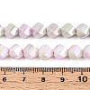 Anti-Tarnish Electroplate Glass Beads Strands GLAA-T025-8mm-14F-4