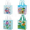 Gorgecraft 8Pcs 4 Styles Non-Woven Fabric Reusable Folding Gift Bags with Handle ABAG-GF0001-19C-1