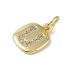 Rack Plating Brass Micro Pave CLear Cubic Zirconia Charms KK-E110-14G-U-2