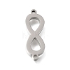 304 Stainless Steel Polishing Infinity Connector Charms STAS-E532-05P-1