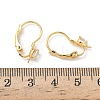 Teardrop Brass Micro Pave Clear Cubic Zirconia Leverback Earring Findings KK-Z136-24G-02-3