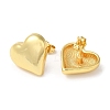 Rack Plating Brass Heart Stud Earrings X-EJEW-Q766-02G-2