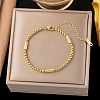 304 Stainless Steel Box Bracelets for Women BJEW-D407-03G-1