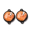 Baking Paint Alloy Coin Connector Charms PALLOY-A040-05A-1