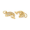 Brass Micro Pave Cubic Zirconia Charms LS-ZIRC-L096-09G-2