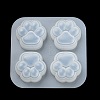 Paw Print Shape Food Grade Silicone Molds X-DIY-F147-02-4