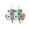 Saint Patrick's Day Imitation Leather Dangle Earrings FS-WG4E1C6-02-1