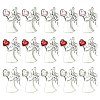 30Pcs 3 Colors Antique Silver Alloy Rhinestone Pendants FIND-CJ0006-07-1