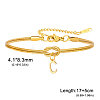 304 Stainless Steel Initial Charm Bracelets FS-WGD8E41-12-1