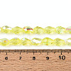 Transparent Electroplate Glass Beads Strands EGLA-N023-6x8mm-A02-4