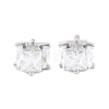 Brass Pave Clear Cubic Zirconia Beads CU-CBAF71E-01P-1