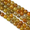 Dyed Natural Dragon Veins Agate Beads Strands G-C068-10mm-15-2