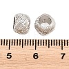 Brass Micro Pave Clear Cubic Zirconia European Beads KK-B186-23P-3