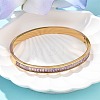 304 Stainless Steel Rhinestone Bangles for Women BJEW-Z092-02G-2