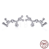 Cubic Zirconia Constellation Stud Earrings EJEW-P231-90P-06-1