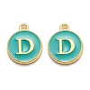 Golden Plated Alloy Enamel Charms LS-ENAM-Q437-15D-1