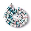 Handmade Polymer Clay Beads Strands CLAY-R089-8mm-T001-6