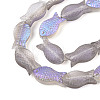 Frosted Glass Beads Strands X-GLAA-T023-40C-04-3