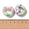Transparent Acrylic Enamel Beads OACR-P038-04B-M-3
