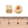 Brass Micro Pave Clear Cubic Zirconia Beads KK-B100-017G-3