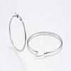 Tarnish Resistant 304 Stainless Steel Big Hoop Earrings EJEW-F105-18P-2