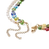 2Pcs 2 Styles Handmade Millefiori Glass & Natural Pearl & Glass Seed Beaded Necklaces Set for Women NJEW-JN04185-6
