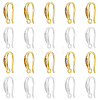 20Pcs 2 Colors Brass Micro Pave Clear Cubic Zirconia Earring Hooks KK-HY0002-81-1