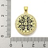 Rack Plating Brass Micro Pave Cubic Zirconia Pendants KK-B091-22G-02-3