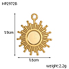 Sun 304 Stainless Steel Pendants Cabochon Settings STAS-OY007-07G-2