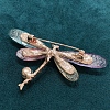 Dragonfly Alloy Rhinestone Brooches PW-WGB100C-01-2