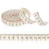 10 Yards Printed Ruler Polyester Ribbon OCOR-WH0070-147-1