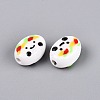 Handmade Porcelain Ceramic Beads PORC-Q005-07F-2