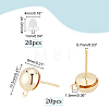 20Pcs Brass Stud Earring Findings KK-HY0001-13-2