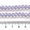 Baking Painted Transparent Glass Beads Strands DGLA-A034-J6MM-D03-4