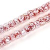 Luminous Handmade Silver Foil Glass Beads Strands FOIL-N029-02B-03-1