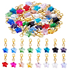 32Pcs 16 Colors Glass Pendant Decorations HJEW-BC00113-1