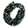 Electroplate Transparent Glass Beads Strands EGLA-A046-01C-18-3