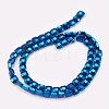 Electroplated Non-magnetic Synthetic Hematite Beads Strands G-P367-C06-2