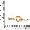 Brass Micro Pave Clear Cubic Zirconia Fold Over Clasps KK-B189-01G-3