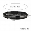 Synthetic Non-magnetic Hematite Beads Stretch Bracelets for Men PZ7053-9-2