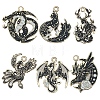 6Pcs 6 Styles Alloy Enamel Pendants ENAM-L054-03KCG-4