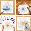 2Pcs 2 Styles PET Hollow Out Drawing Painting Stencils DIY-WH0416-0003-4