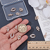 12pc 4 Styles Brass Micro Pave Clear Cubic Zirconia Pendants FIND-AR0006-32G-3