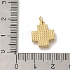 Brass Micro Pave Cubic Zirconia Pendants KK-R002-09G-3