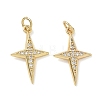 Easter Religion Brass Micro Pave Clear Cubic Zirconia Pendants KK-T085-18A-G-1