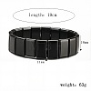 Synthetic Non-magnetic Hematite Beads Stretch Bracelets for Men PZ7053-5-2