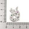 Rack Plating Brass Pave Colorful Cubic Zirconia Pendants KK-Z048-05P-3